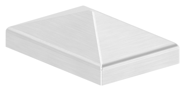 Pfostenkappe Edelstahl für Vierkantrohr: 60x40 mm Oberfläche geschliffen V2A