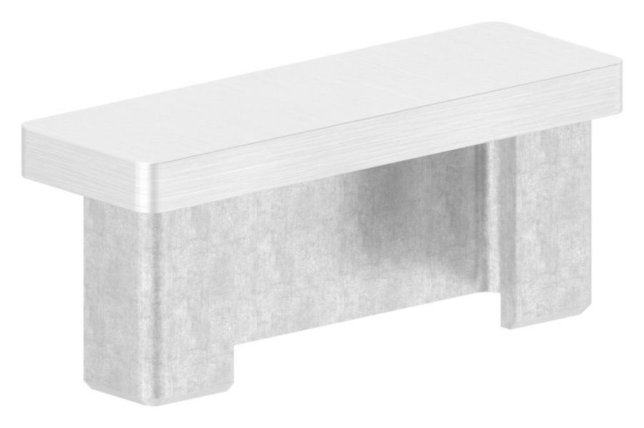 Endkappe für Rohr: 60 x 20 x 2,0 mm | V4A