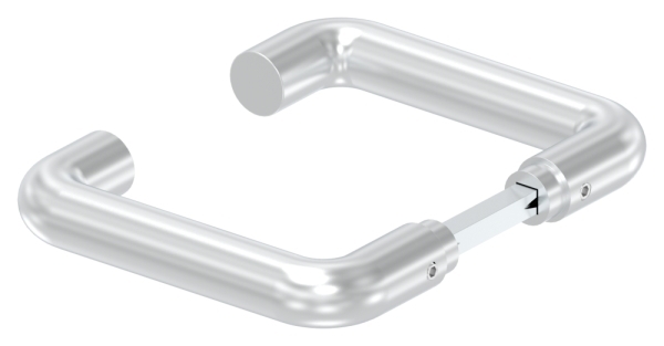 Tuerdrueckerpaar Aluminium fuer 8 mm Vierkantstift matt eloxiert-88.1115504