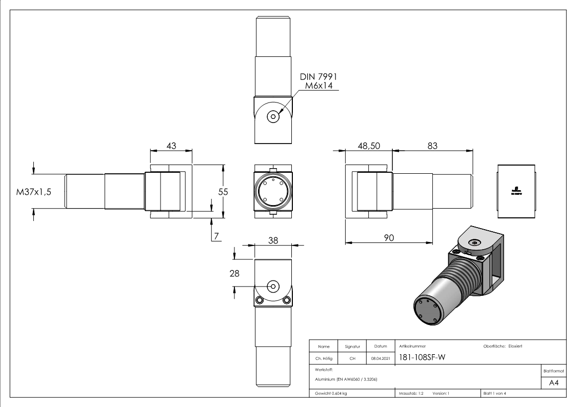 Torband selbstschliessend ohne Stopp- Endspurt- schweissbar ARTIKEL - 108 W-Anschweissversion-88-11181-108SF.W