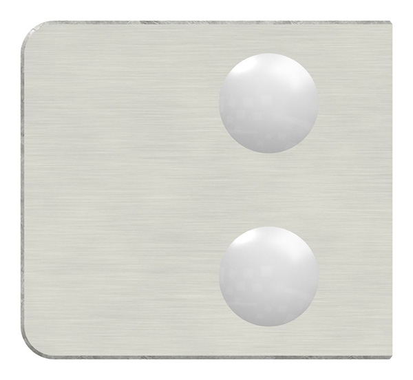 Glasklemme 45x45x26 mm AbZ fuer Anschluss Ø 42-4 mm Edelstahleffekt-10-3042.2ABZ