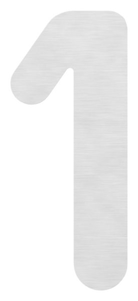 Hausnummer 1 | klein | Maße: 110 mm x 150 mm | V2A