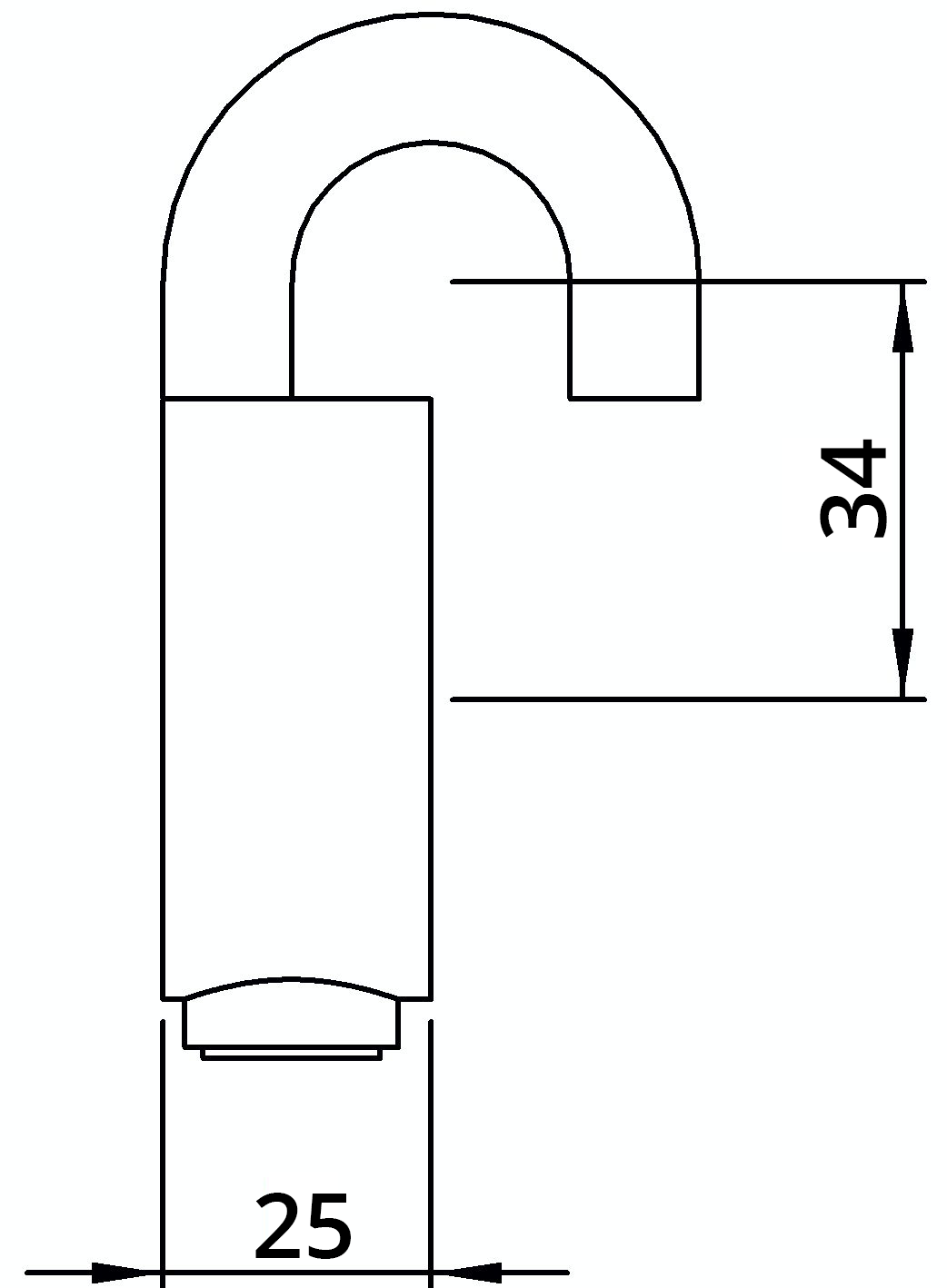 Rohrverbinder | Stellring mit Haken | 182B34 | 33,7 mm | 1" | Temperguss u. Elektrogalvanisiert