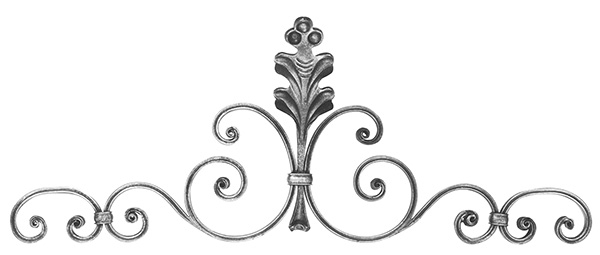 Schwerbarock - Masse- 770x310 mm - Material- 16x8 mm- gerillt - Stahl S235JR- roh-30-1836.8