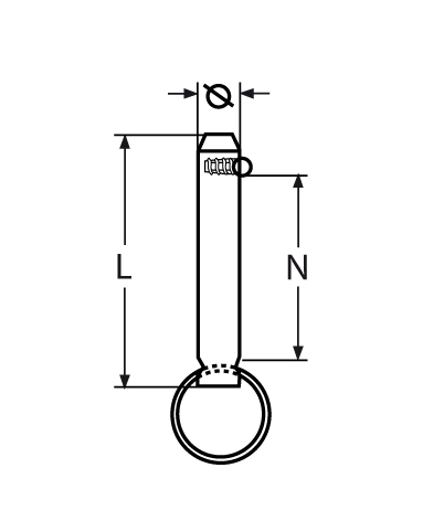 Steckbolzen mit Kugelsicherung Laenge- 28 – 53 mm V2A- Verkauf in VPE-66-64-411.8474