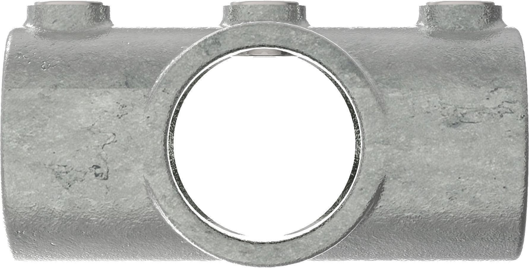Rohrverbinder | Kreuzstück durchgehend | 119B34 | 33,7 mm | 1" | Feuerverzinkt u. Elektrogalvanisiert