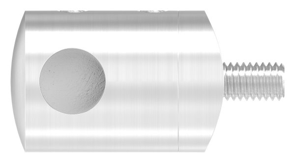 Querstab-Endhalter V2A Edelstahl – Anschluss Ø 42,4 mm passend für Rundstäbe 10 mm Sackloch Abschluss LINKS inkl. Schrauben