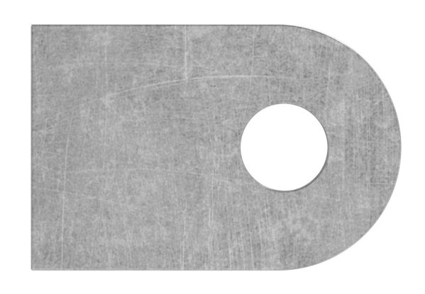 Anschweisslasche - Masse- 30x20x5 mm - Rundloch- Ø 7 mm - Stahl -roh- S235JR-30-3555.8
