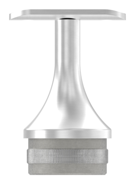 Stütze mit Halteplatte für Rundrohr Ø 42,4 mm + Stopfen für 48,3x2,0 mm V2A
