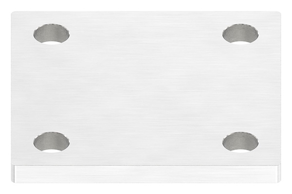 Ankerplatte, 100 x 100 x 8mm, mit Längsschliff, V4A