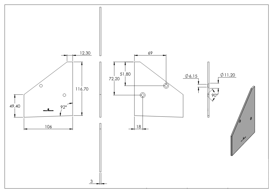 Endkappe links für eleganza canopy, roh