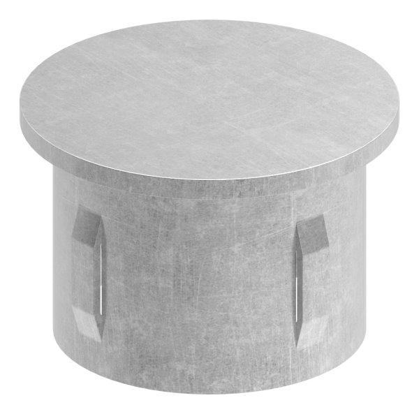 Stahlstopfen flach - fuer Rundrohr Ø 42-4x3-0-3-5 mm - Stahl S235JR- roh-30-2909.8