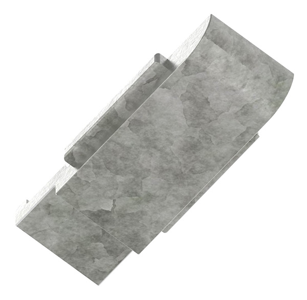 1 Sicherungsboden zu Glasklemme 45x45x26 mm AbZ Zink
