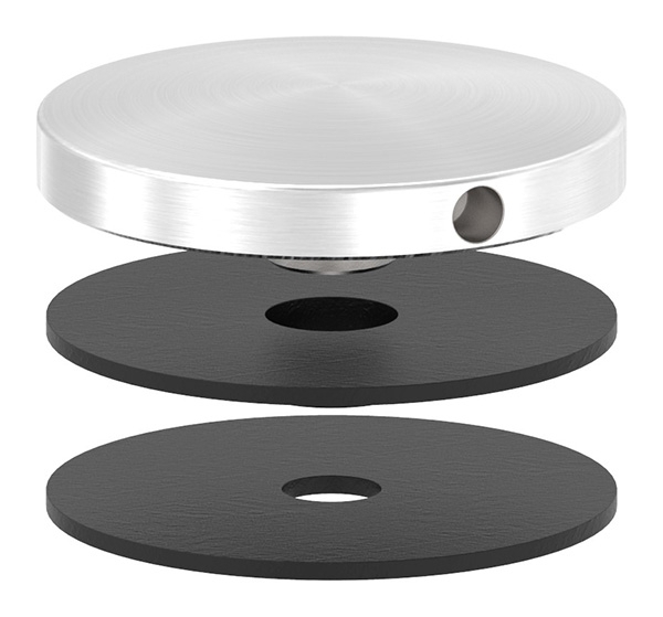 Glas-Punkthalter Oberteil | Ø 62 mm | V2A