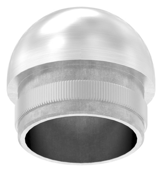 Rohrstopfen mit Gewinde M8, für Rohr 33,7 x 2,0mm, V2A
