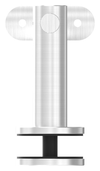 Handlaufhalter mit Gelenk für Glas und Halteplatte für Ø 42,4 mm V2A