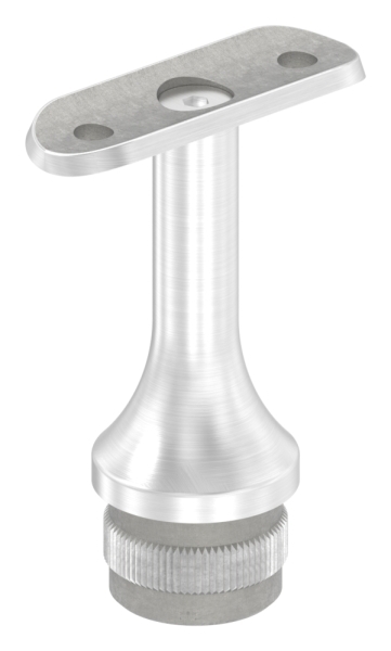 Stütze mit Halteplatte für Rundrohr Ø 42,4 mm + Stopfen für 33,7x2,0 mm V2A