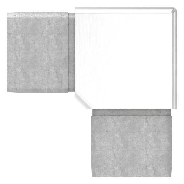 Verbindungsstück 90° für Rohr 40x20x2mm, V4A
