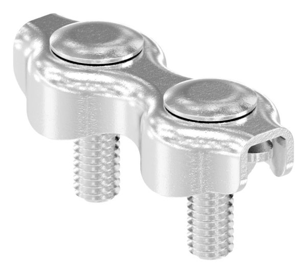 Duplexklemme | für Seil Ø 2 mm | V4A