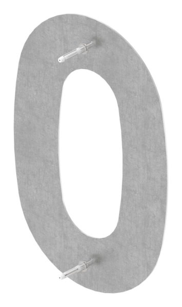 Hausnummer 0 | groß | Maße: 200 mm x 300 mm | V2A