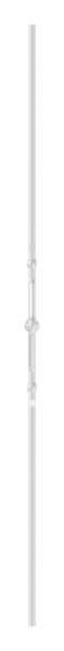 Zierstab Edelstahl V2A Ø 12 mm H- 1000 mm doppelt geschliffen Korn 240-88-1156141-240.D