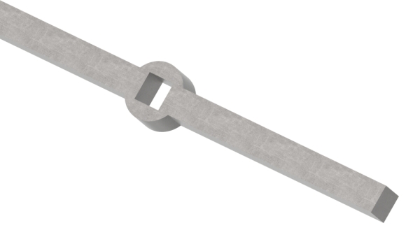 Lochleiste | für Quadratrohr | Material: 14x14 mm | Länge: 2000 mm | Stahl S235JR, roh