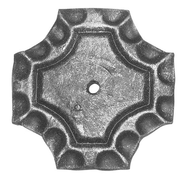 Rosette - Zierteil - quadratisch 65x65x5 mm - Stahl -Roh- S235JR-30-2643.8