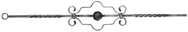 Zierstab - Laenge- 900 mm - Material- 12x12 mm - glatt - Stahl -Roh- S235JR-30-1066.8