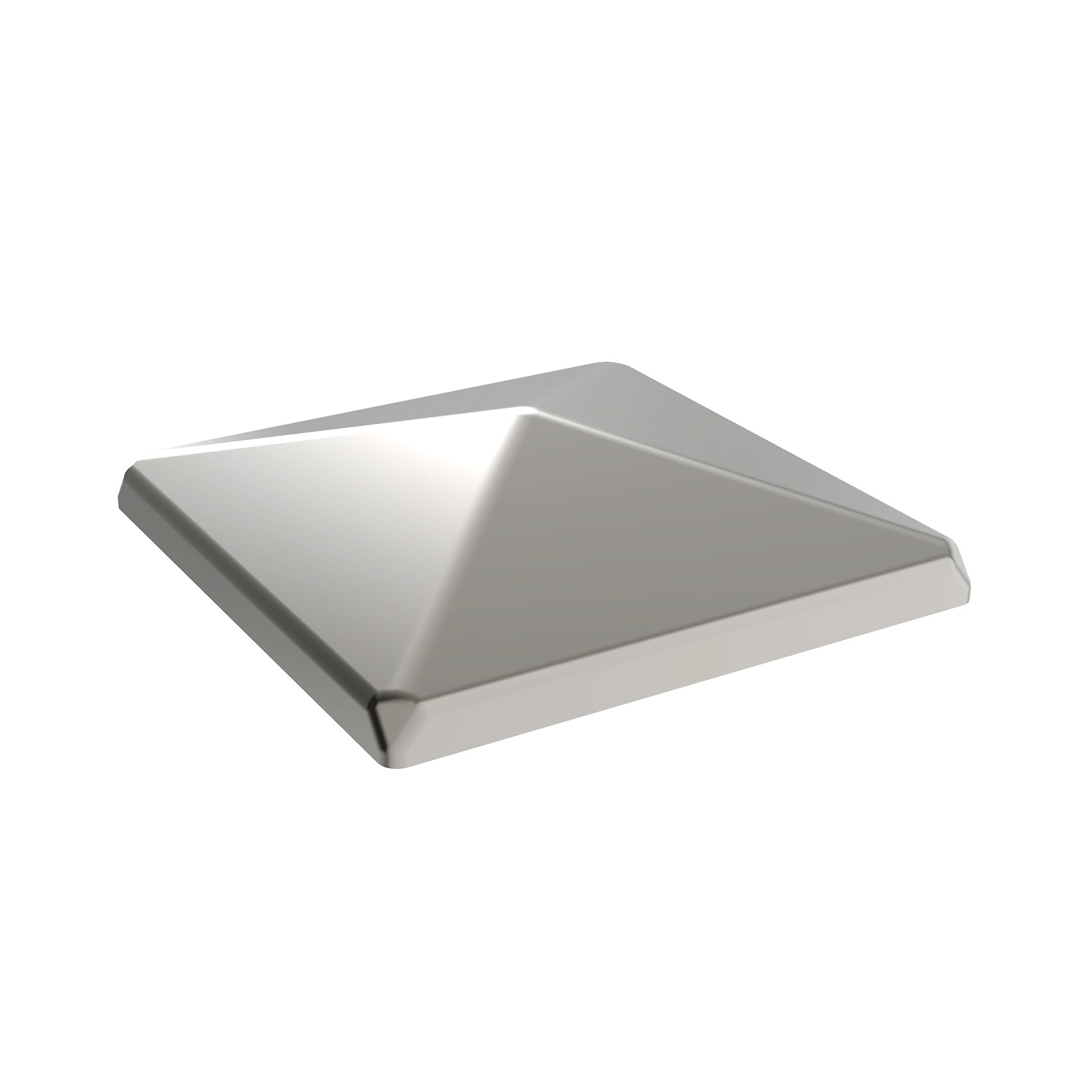 Pfostendeckel 60x60 mm verzinkt fuer Vierkantpfosten- Stahl 1-2 mm stark-89-11E225460X60ZN-A.4