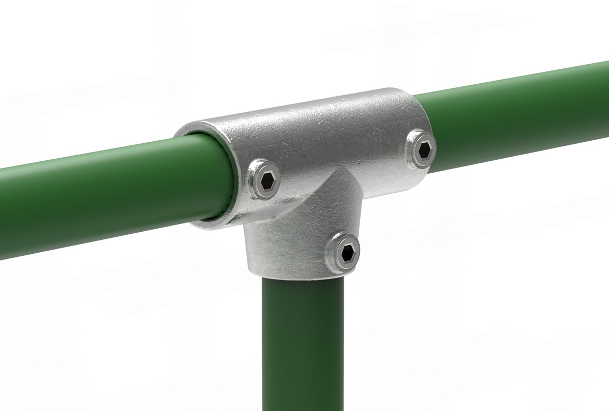 Rohrverbinder | T-Stück lang verstellbar 0-11° | 155C42 | 42,4 mm | 1 1/4" | Feuerverzinkt u. Elektrogalvanisiert
