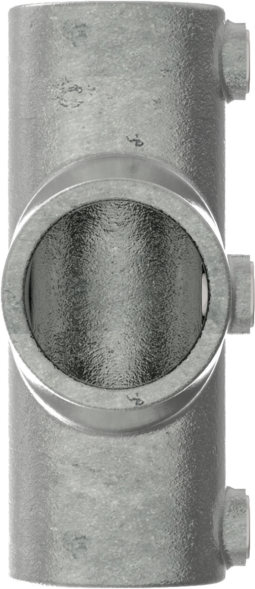 Rohrverbinder T-Stueck lang verstellbar 0-11° Ø 48-3 mm -1 1-2- - Temperguss verzinkt - 155D48-155D48