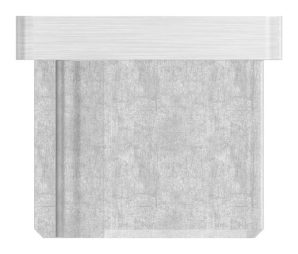 Endkappe für Rohr 50x30x2,0 mm zum Kleben V2A