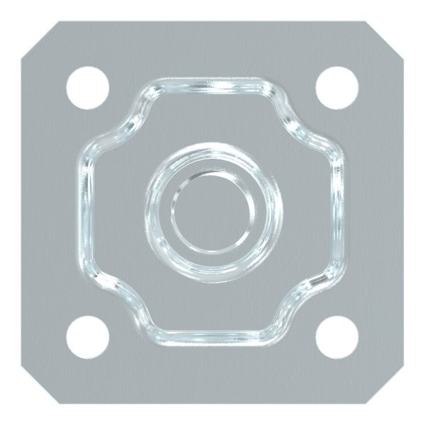 Torband M22 verstellbar mit Befestigungsplatte Stahl (Roh) S235JR