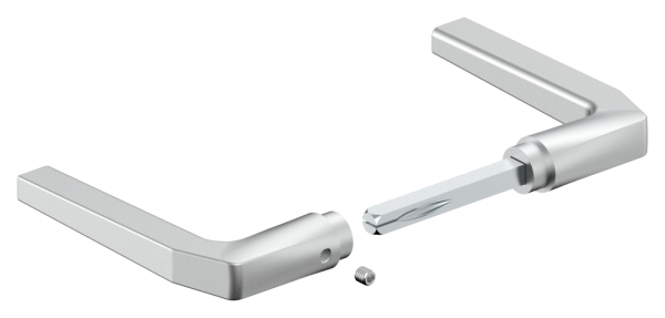 Alu-Tuerdrueckerpaar gerade mit verz- Drueckerstift-12-3000.6