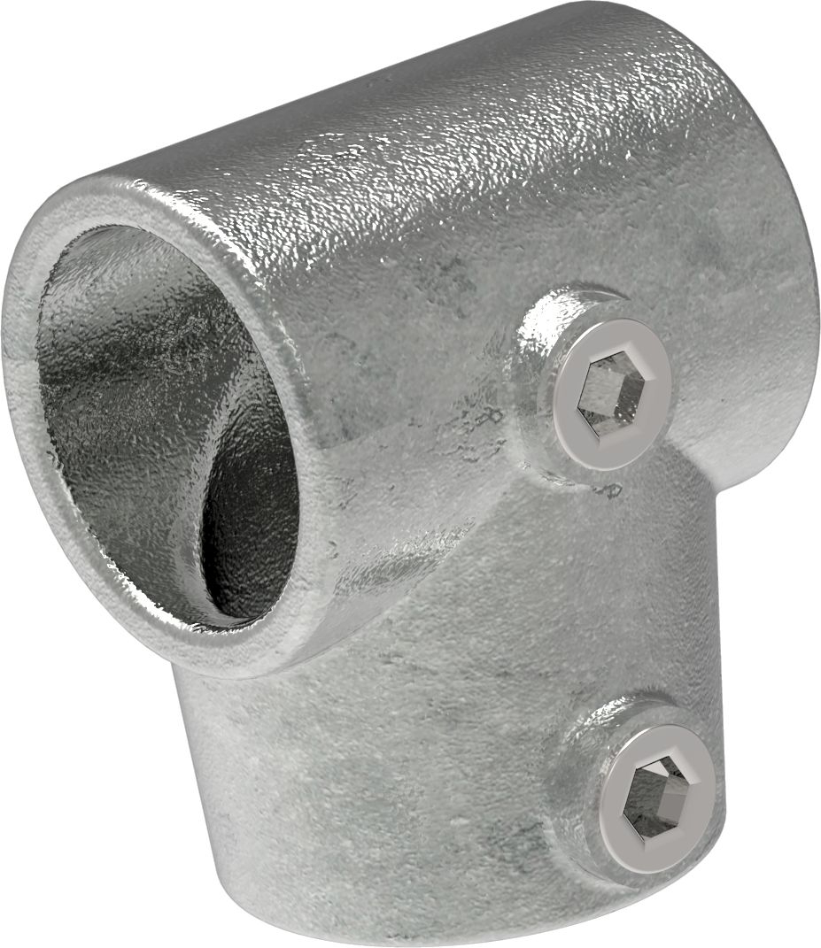 Rohrverbinder T-Stueck kurz verstellbar 0-11° Ø 42-4 mm -1 1-4- - Temperguss verzinkt - 153C42-153C42