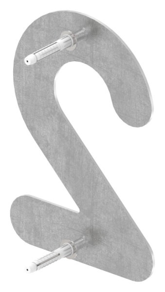 Hausnummer 2 | klein | Maße: 110 mm x 150 mm | V2A