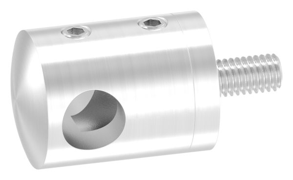 Querstabhalter FLACH Edelstahl  V2A Geländer Stabhalter für Rundstäbe 10 mm inkl. Schrauben
