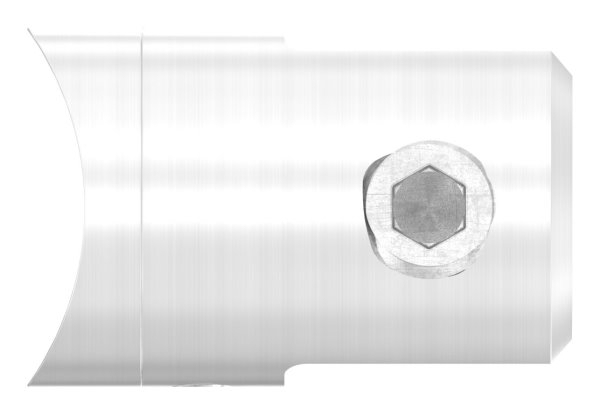 Querstab-Plattenhalter V2A Edelstahl Ø 25 mm – Anschluss 42,4 mm inkl. Schrauben