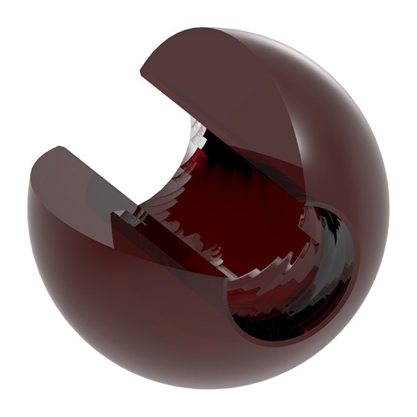 Glaskugel Glas Ø 30 mm Bohrung Ø 12-3 mm rot mit Durchgangsbohrung-88-1192030.R