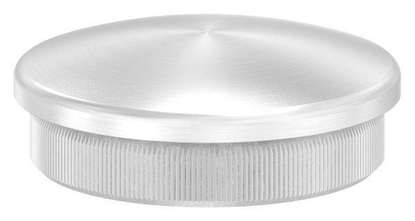 Rohrabschlussstopfen- fuer Rohr 42-4x2-0mm- leicht gewoelbt- zum Einschlagen- mit Raendelung- V2A-11-5027.4