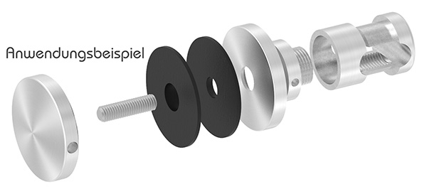 Ober- und Unterteil Ø 52mm zu BRENK-fix®-Halter, ALU