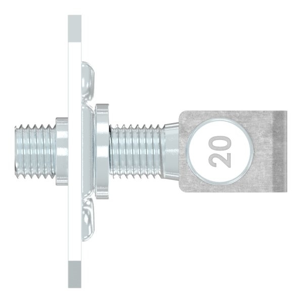 Torband M20 verstellbar mit Befestigungsplatte Stahl (Roh) S235JR