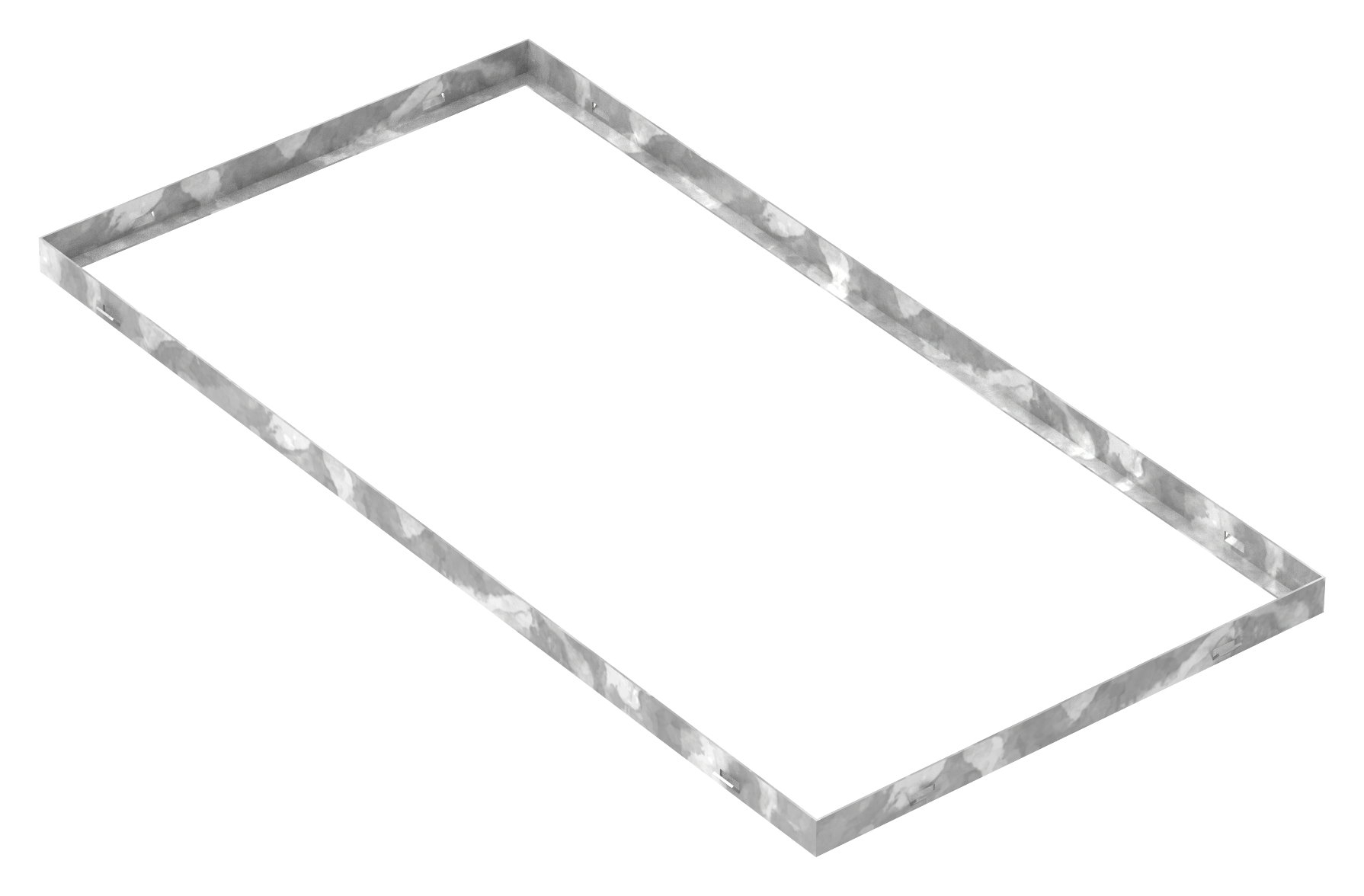 Zarge | Maße: 500x1000x33 mm | für Rosthöhe 30 mm | aus S235JR (St37-2), bandverzinkt