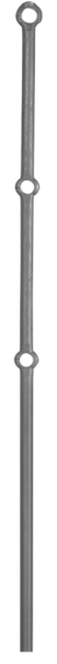 Anfangsstab Pfosten Länge: 1200 mm Material: Ø 30 mm Stahl S235JR, roh
