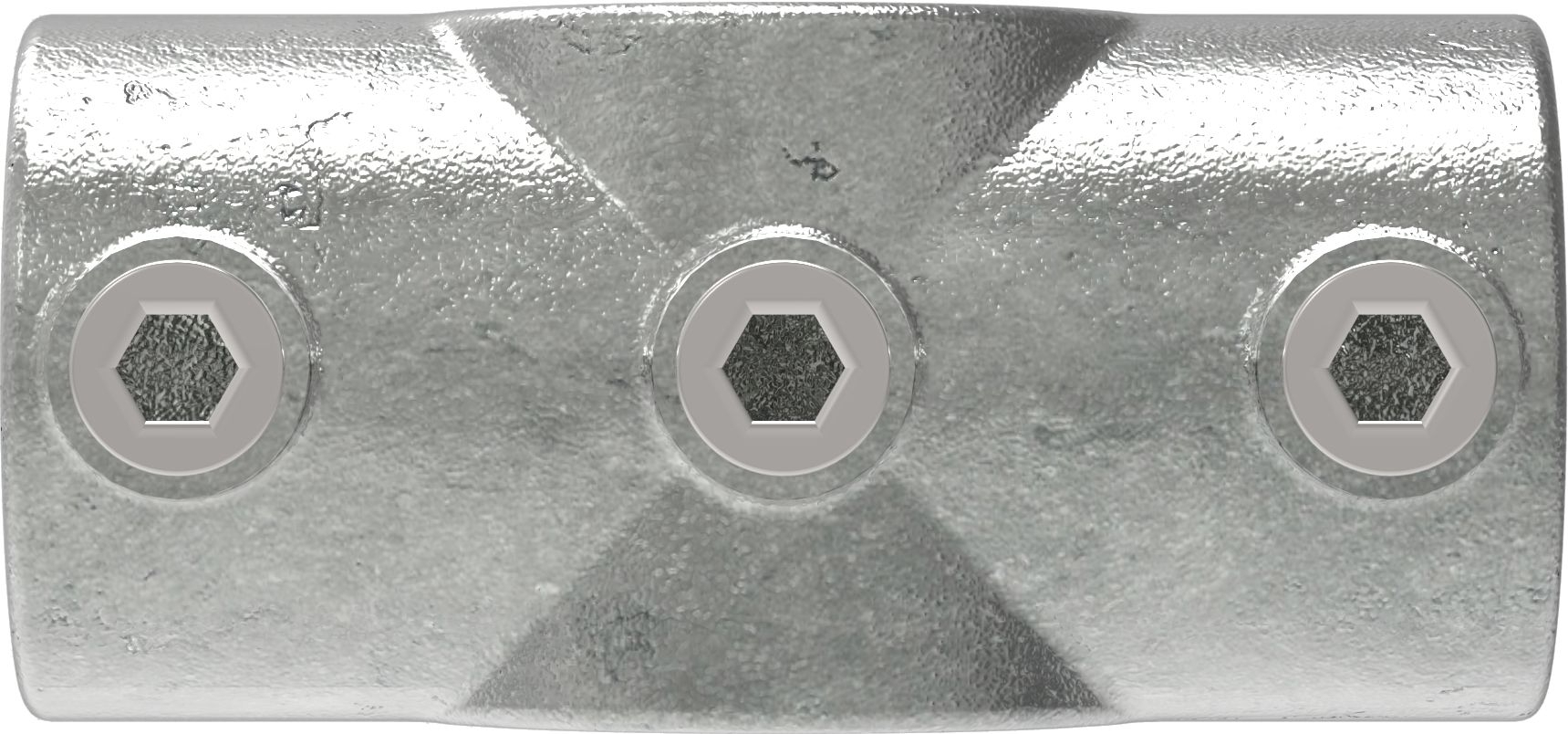 Rohrverbinder Kreuzstueck durchgehend Ø 33-7 mm -1- - Temperguss verzinkt - 119B34-119B34