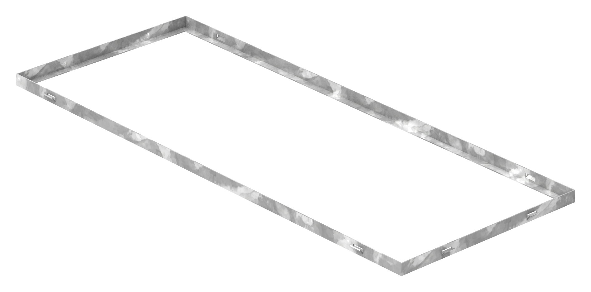 Zarge | Maße: 400x1000x23 mm | für Rosthöhe 20 mm | aus S235JR (St37-2), bandverzinkt