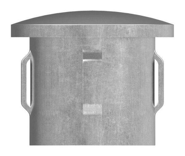 Stahlstopfen | leicht gewölbt | für Ø 33,7x2,5-2,9 mm | Stah S235JR, roh