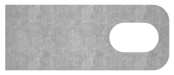 Anschweisslasche - Masse- 100x40x8 mm - Langloch- 30x18 mm - Stahl -roh- S235JR-30-3553.8