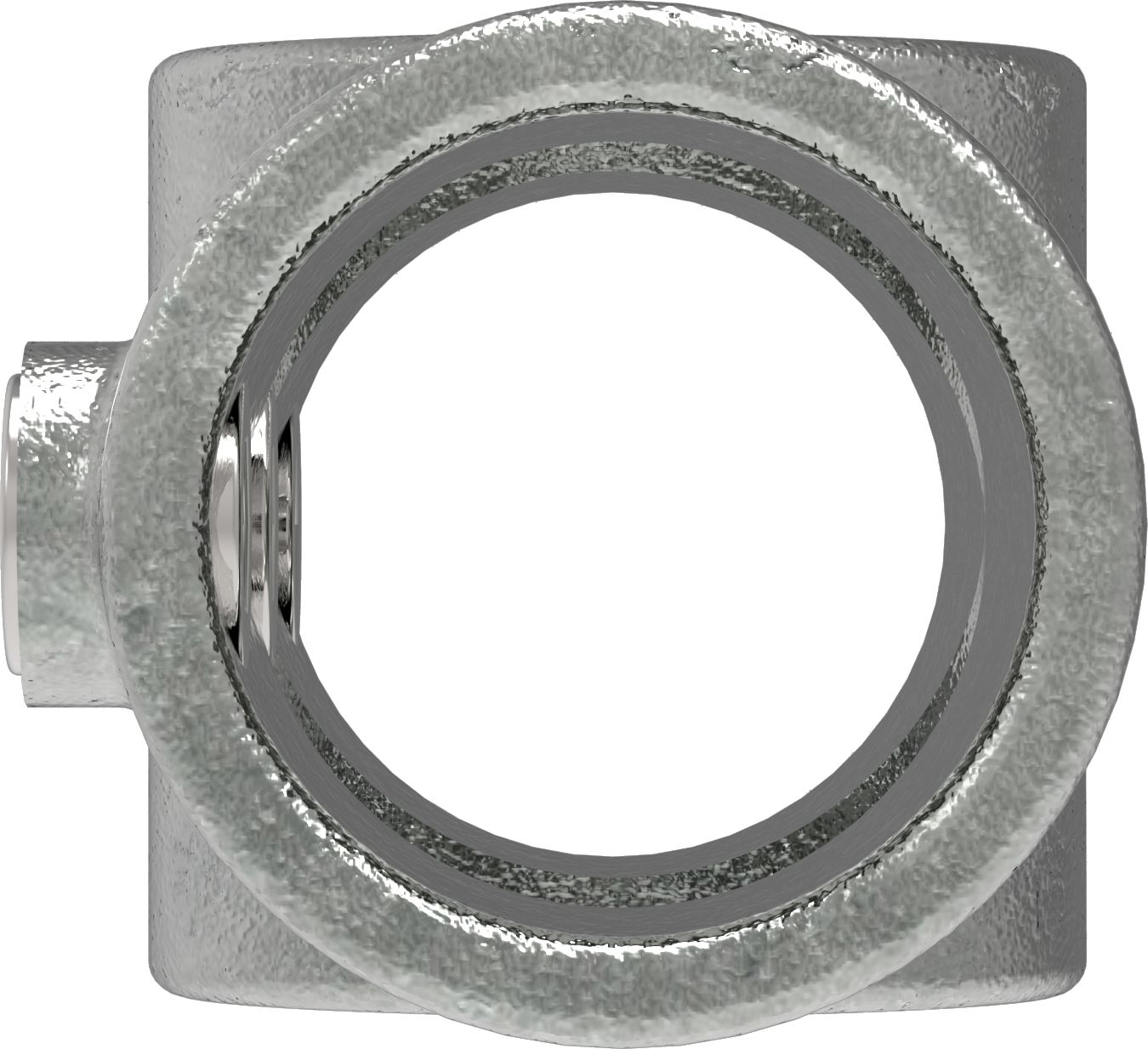 Rohrverbinder Kreuzstueck durchgehend Ø 33-7 mm -1- - Temperguss verzinkt - 119B34-119B34