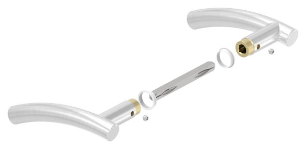V2A Türdrückerpaar inklusive 8 mm Drückerstift